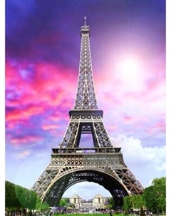 Картина по номерам Солнце над Парижем / Х-4137 Рыжий кот