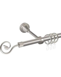 Карниз для штор АС ФОРОС Prime D16Г + наконечники Завиток одинарный Ас форос
