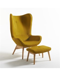 Кресло с подставкой для ног crueso желтый 76x117x85 см Laredoute