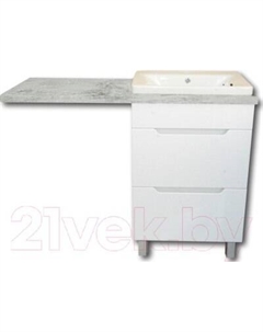 Тумба с умывальником Гамма Р23оФ8-У55 Софт-13055 со столешницей