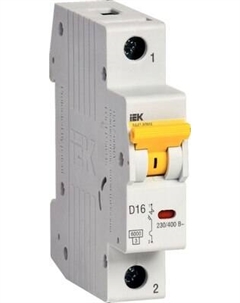 Выключатель автоматический IEK ВА47-60МА 1P 16А 6кА D / MVA33-1-016-D Iek