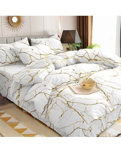 Комплект постельного белья Мрамор Евро / 150-0347 Царство сновидений