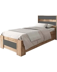 Односпальная кровать Ивдель 90x200 / ECO.001.00069.90-200.376WML/665PO-2 Ecowood