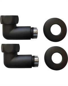 Комплект фитингов для полотенцесушителя 1 1/4&quot;x1&quot; г/ш Ral 9005 / 741SCH1210Ral9005