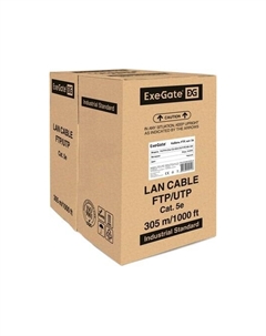 Кабель ExeGate FUTP4-C5e-CU-S24-OUT-PE-BK-305-FLUKE / EX256750RUS Exegate