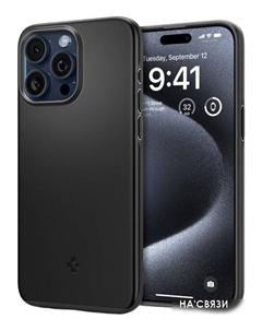Чехол для телефона Thin Fit для iPhone 15 Pro ACS06686 (черный) Spigen
