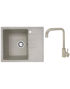 Кухонная мойка Mila L + смеситель W4998-4 (бежевый) Белэворс