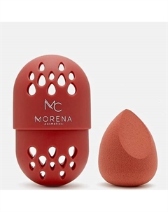 Спонж в футляре для макияжа лица, коричневый Morena cosmetics