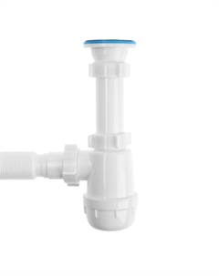 Сифон для мойки «АНИ Пласт» A0115, 1 1/2"х40 мм, нерж решетка d=70 мм, с гофрой 40×40/50 мм Ани пласт