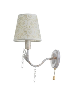 Бра Адель 1хE14 40 Вт белый с золотой патиной 26×15×26 см Bayerlux