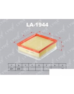 Воздушный фильтр LA1944 Lynxauto