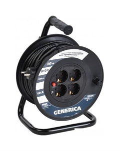 Удлинитель УК30 WKP10-10-04-30-G (30 м, черный) Generica