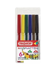 Фломастеры Веселая такса 151396 (6шт) Пифагор