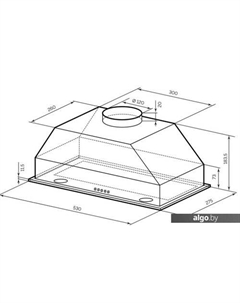 Кухонная вытяжка Ghost G 600 (белый антик) Lex