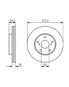Тормозной диск 0986479R45 Bosch