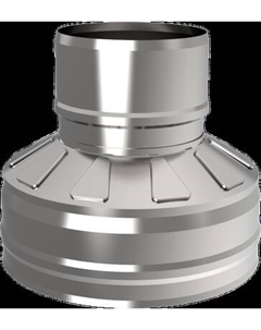 Переходник для дымохода UMKPRO ф 130х200 AISI 439/439 1.0мм/0.5мм (К) тип-2 Umkpro