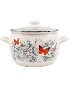 Кастрюля Лысьвенские эмали Яблоневый цвет 4213АП2/4Жм