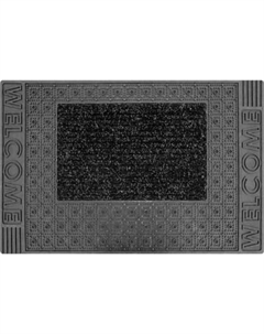Коврик грязезащитный Akuteks Tekstil Pvc Mat 45x70-LINEA-BLACK-PVCMat