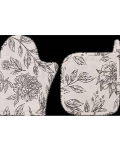 Набор прихваток Этель Black flowers / 10283369