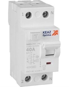 Устройство защитного отключения КЭАЗ 2п 40А 100мА AC 4.5кА OptiDin DM63-2340 УХЛ4 / 343895 Кэаз