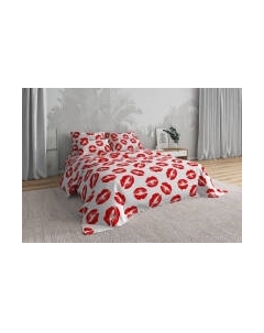 Комплект постельного белья Классик Поцелуи на белом Б 0328/2 2.0 Моё бельё