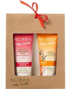 Набор косметики для тела Kora Интенсивный уход Крем для рук 75мл+Крем для ног 75мл