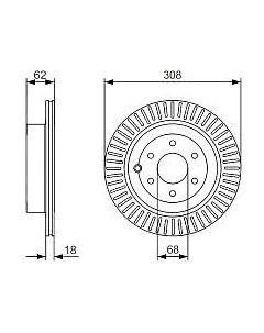 Тормозной диск 0986479533 Bosch