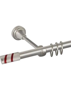 Карниз для штор Prime D16Г + наконечники Изольда красный Ас форос