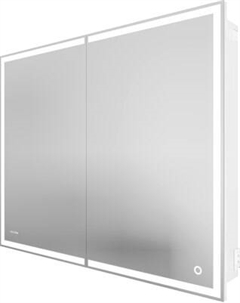 Шкаф с зеркалом для ванной Grossman Меркадо-100 / 201002