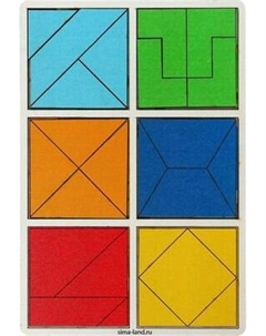 Развивающая игра Лесная мастерская Квадраты 2 уровень. 6 квадратов / 7059363