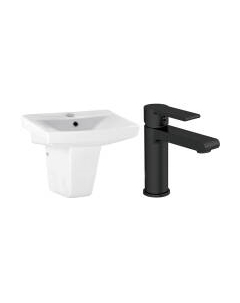 Умывальник со смесителем Cersanit Carina 55В / S-UM-CAR55/1 + 63107