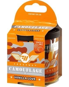 Ароматизатор автомобильный Fresh Way Camouflage Gel Vanilla Love CG 05 Fresh way