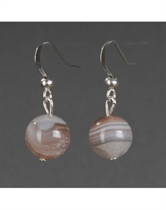 Серьги Wolves Элитный Агат 40799 №1