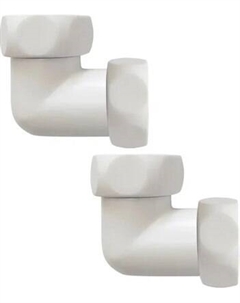 Комплект фитингов для полотенцесушителя Ростела 1 1/4"x1 1/4" г/г Ral 9016 / 740SCH1212Ral9016