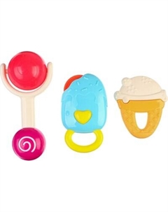 Набор погремушек Крошка Я Сладости 3 С прорезывателем / 4609253 Крошка я
