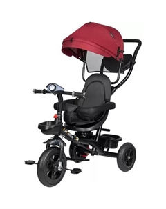 Трехколесный велосипед с ручкой PL-04 (красный) Farfello