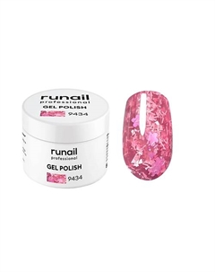 Гель-лак с фольгой и фигурными пайетками ГОРТЕНЗИЯ Runail professional