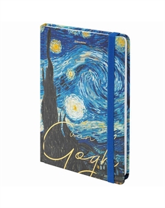 Блокнот с резинкой А5 Van Gogh Brauberg