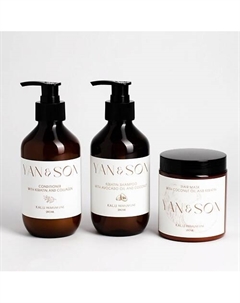 Шампунь, кондиционер и маска для интенсивного восстановления и питания волос Yan&son