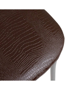 Стул для кухни «Венский 2», искусственная кожа, цвет серебристый металлик/шоколадная рептилия Клик мебель