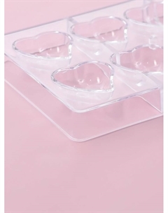 Форма для конфет и шоколада «Сердце», пластик, 20×12×2.5 см, 8 ячеек 4×4×1 см, прозрачная Konfinetta