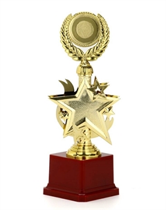 Кубок 192, 1 место, наградная фигура, золото, подставка пластик, 23 см Сима-ленд