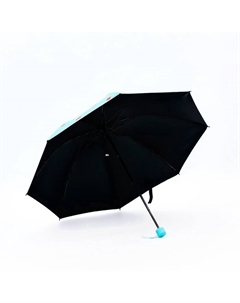 Зонт механический «Ягоды», эпонж, 4 сложения, 8 спиц, R=49/55 см, d=98 см, голубой Qf