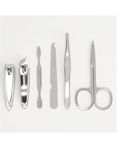 Набор маникюрный «Гжель», 6 предметов, в футляре, синий, белый Qf