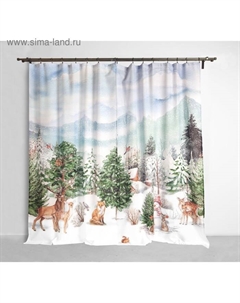 Шторы «. Лесная сказка», 145×260 см, 2 шт., 140 г/м² Этель