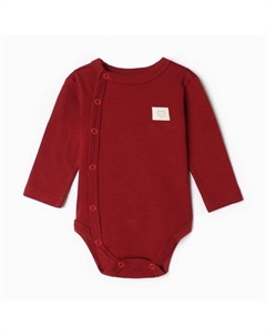 Боди с длинным рукавом Cherry Red, рост 62-68, вишневый Крошка я