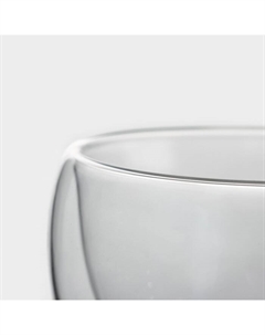 Кружка с двойными стенками «Лиди. Дуо», 200 мл, 12×9.5×6.5 см, стекло, прозрачная Magistro