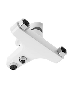 Смеситель для ванны ZEIN Z3674, однорычажный, без душевого набора, белый Zein