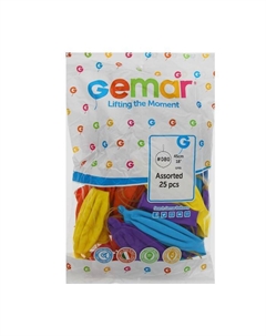 Воздушные шары латексные 18", панч-болл, пастель, набор 25 шт., МИКС Gemar