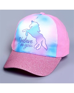 Кепка детская I believe in you, розовая, р-р. 52-54 Overhat kids